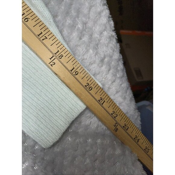 Cynthia Rowley Women L Seafoam Green Angora Rabbit Hair Nylon Knit Soft Sweater - Picture 10 of 10